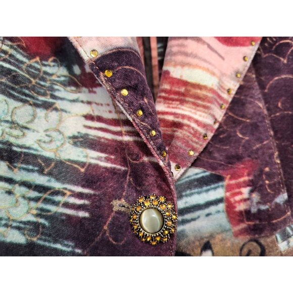 Alberto Makali Velvet Floral Patchwork Blazer - Picture 6 of 15